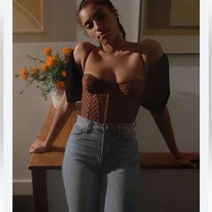 URBAN OUTFITTERS Out From Under
Women's Lucy Flocked Dots Corset Top